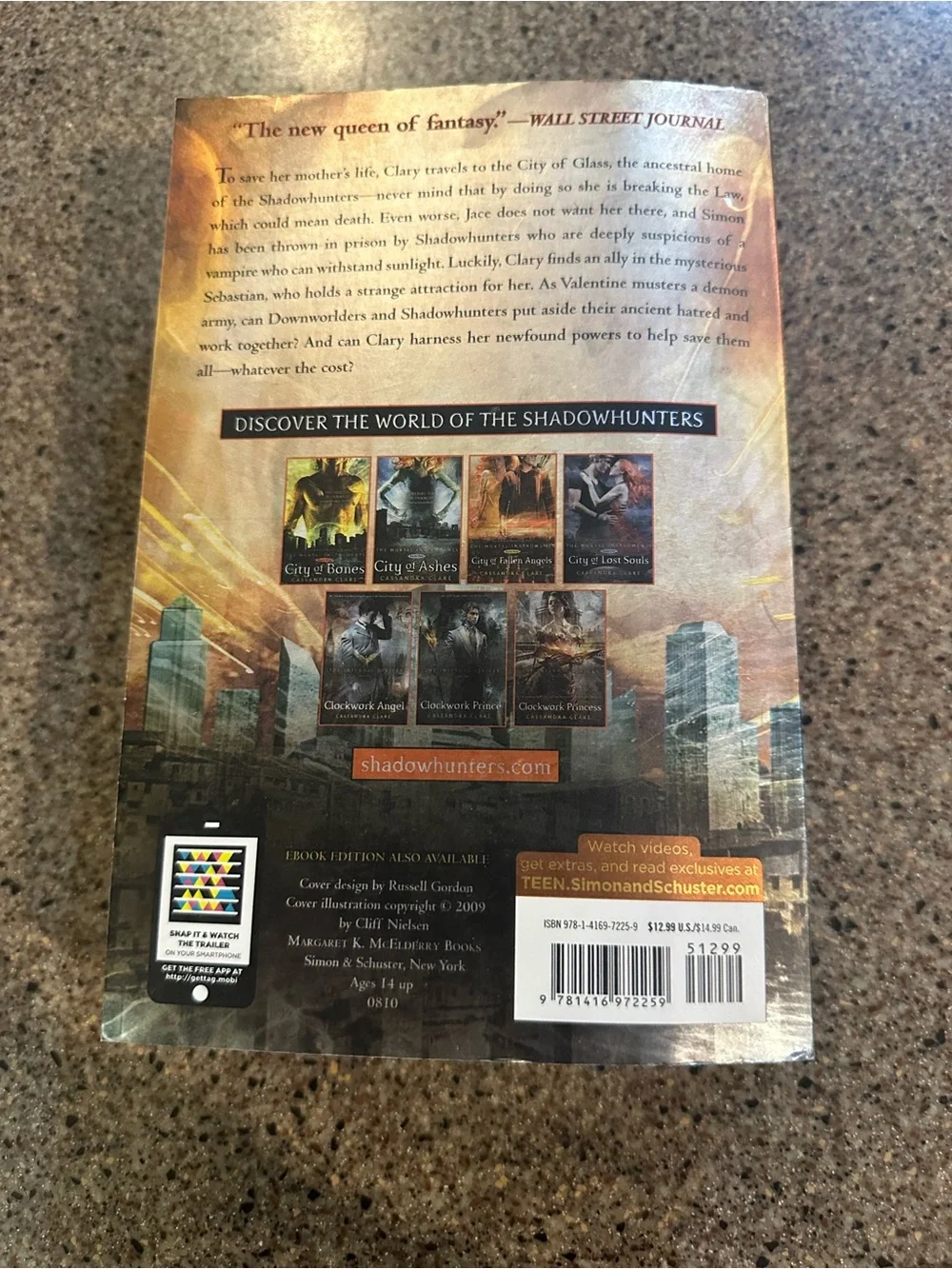 City of Glass by Cassandra Clare - Orange/Black Cover Paperback